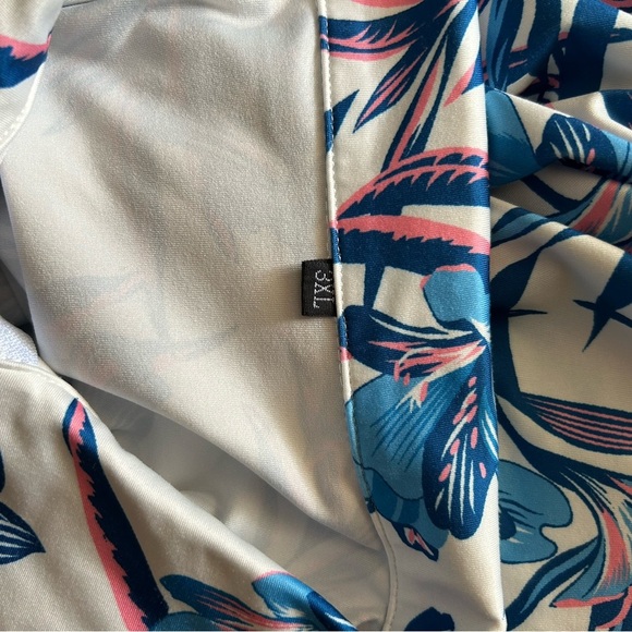 Soneven brand Blue and Pink Sleeveless Blouse‎ with Collar & 1/4 Zippered front - Picture 9 of 13